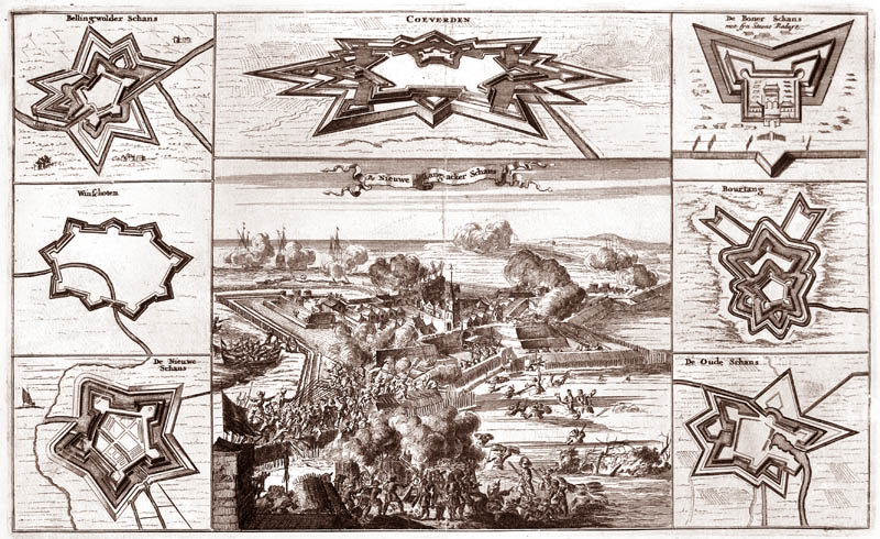 Coevorden en schansen 1675 van den Bosch
